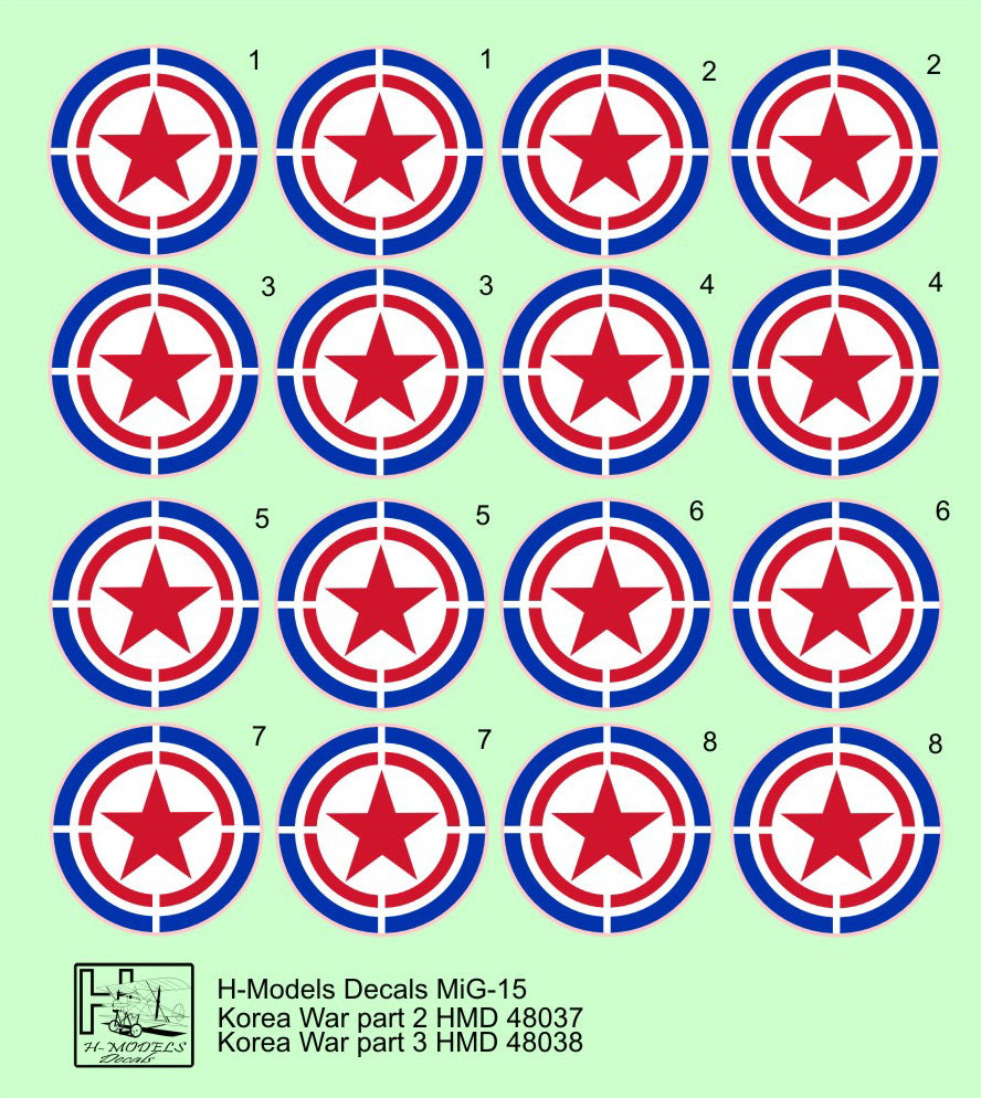 H-Model Decals HMD48117 1:48 Mikoyan MiG-15 Night Fighters over Korea, Pt.4