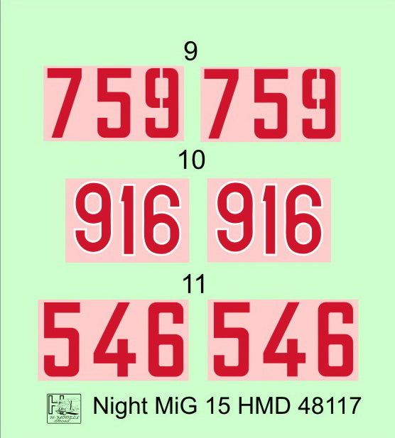 H-Model Decals HMD48117 1:48 Mikoyan MiG-15 Night Fighters over Korea, Pt.4