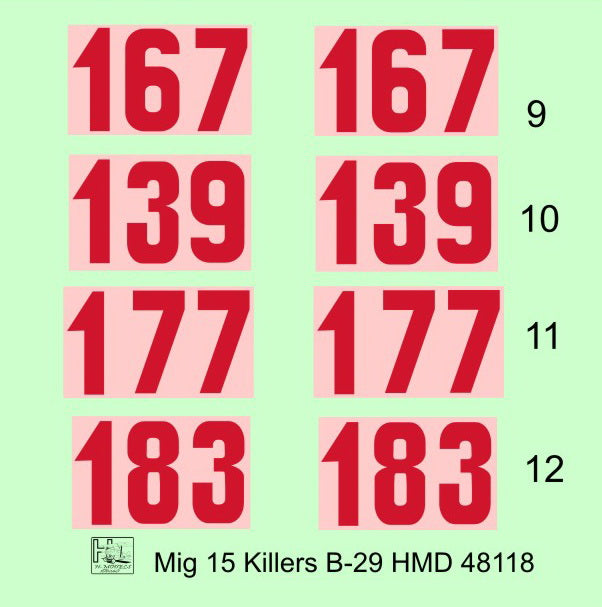 H-Model Decals HMD48118 1:48 Soviet B-29 Killers