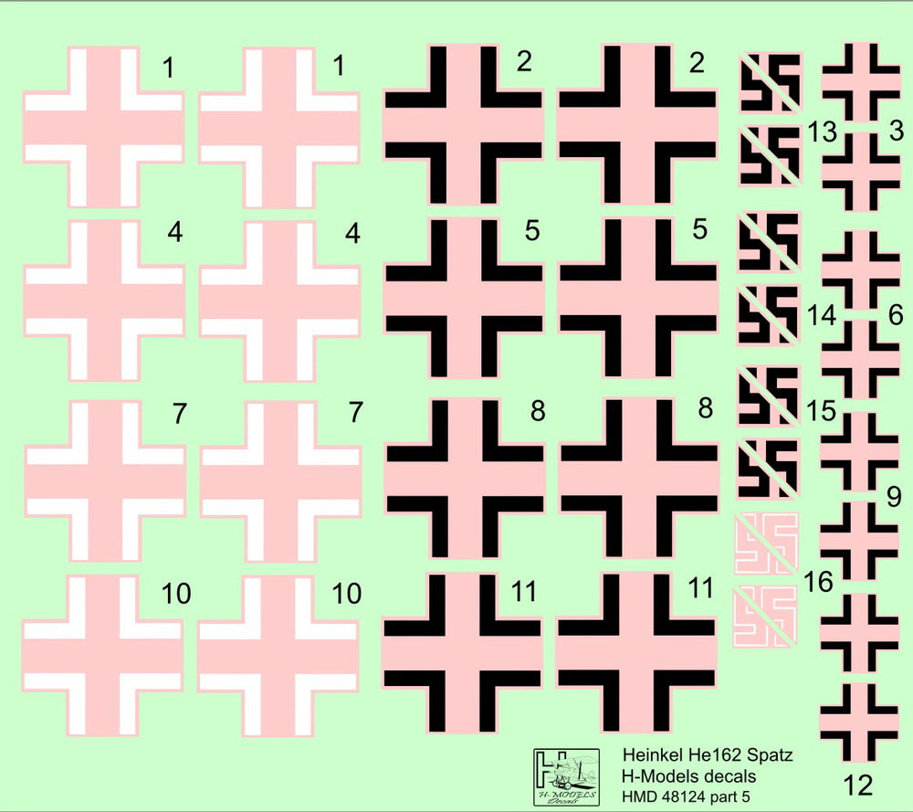 H-Model Decals HMD48124 1:48 He-162A-2 Salamander Pt.5