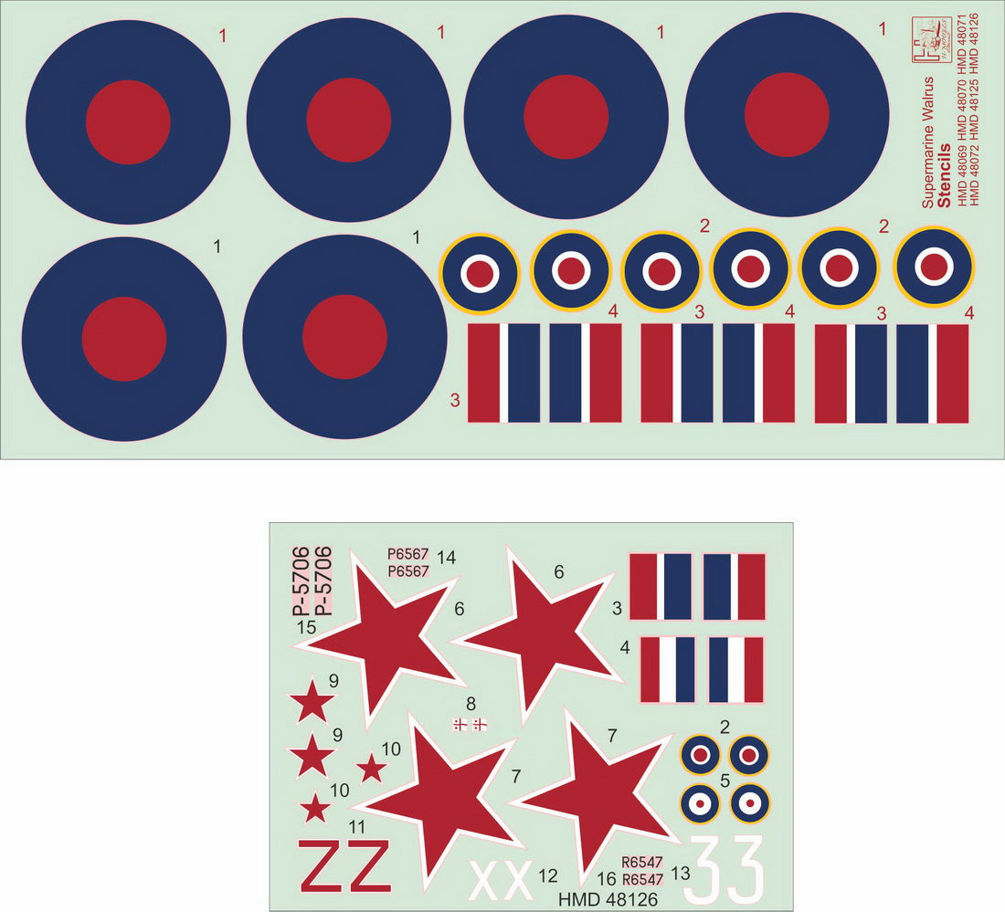 H-Model Decals HMD48126 Walrus Mk.I/II FAA and VVS Pt 8 1:48