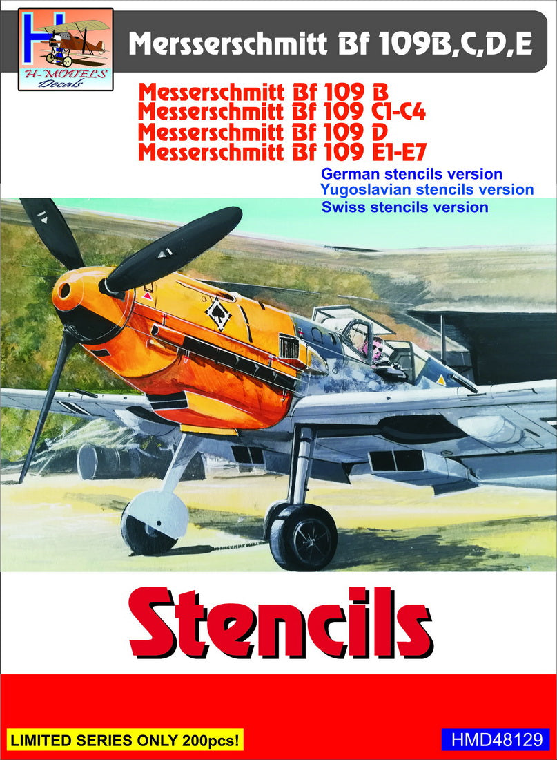 H-Model Decals HMD48129 1:48 Messerschmitt Bf-109B/Bf-109C/Bf-109D/Bf-109E