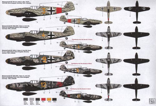H-Model Decals HMD72007 1:72 NachtJagdgeschwader JG 300 Wilde Sau, Pt.1