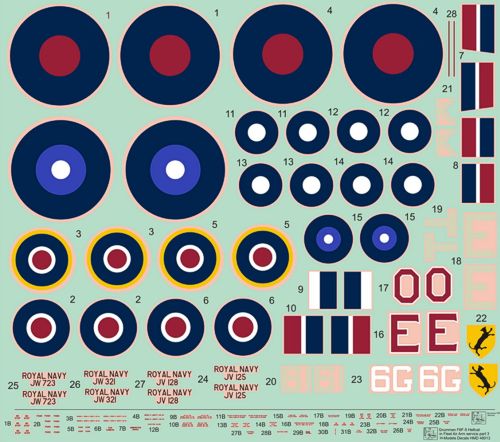 H-Model Decals HMD72013 Hellcat Mk.I/II FAA Service Pt 3 1:72