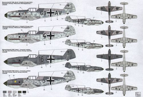 H-Model Decals HMD72023 1:72 NJG Messerschmitt Bf-109Es