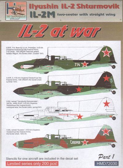 H-Model Decals HMD72030 1:72 Ilyushin Il-2M