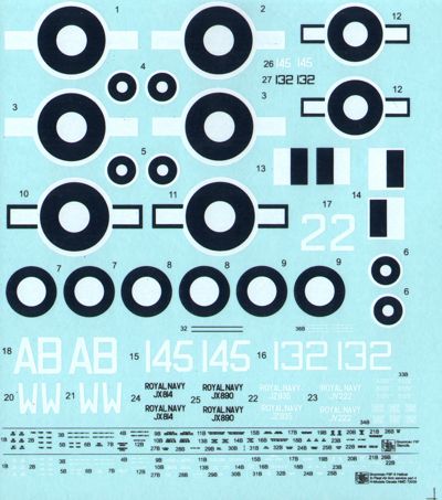 H-Model Decals HMD72038 1:72 Grumman Hellcat Mk.I Mk.II in Fleet Air Arm Service