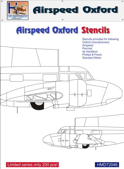 H-Model Decals HMD72046 1:72 Airspeed Oxford Mk.I / Mk.II stencils