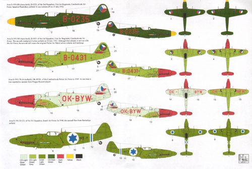 H-Model Decals HMD72063 1:72 Avia S-199 "The Mule" in CzAF and IAF, Pt.1