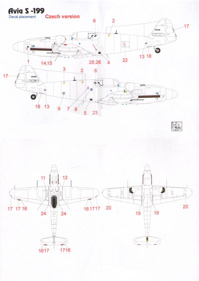 H-Model Decals HMD72063 1:72 Avia S-199 "The Mule" in CzAF and IAF, Pt.1