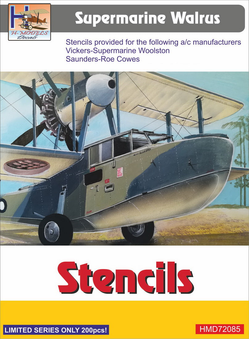 H-Model Decals HMD72085 1:72 Supermarine Walrus Mk.I/Mk.II walkways and stencils