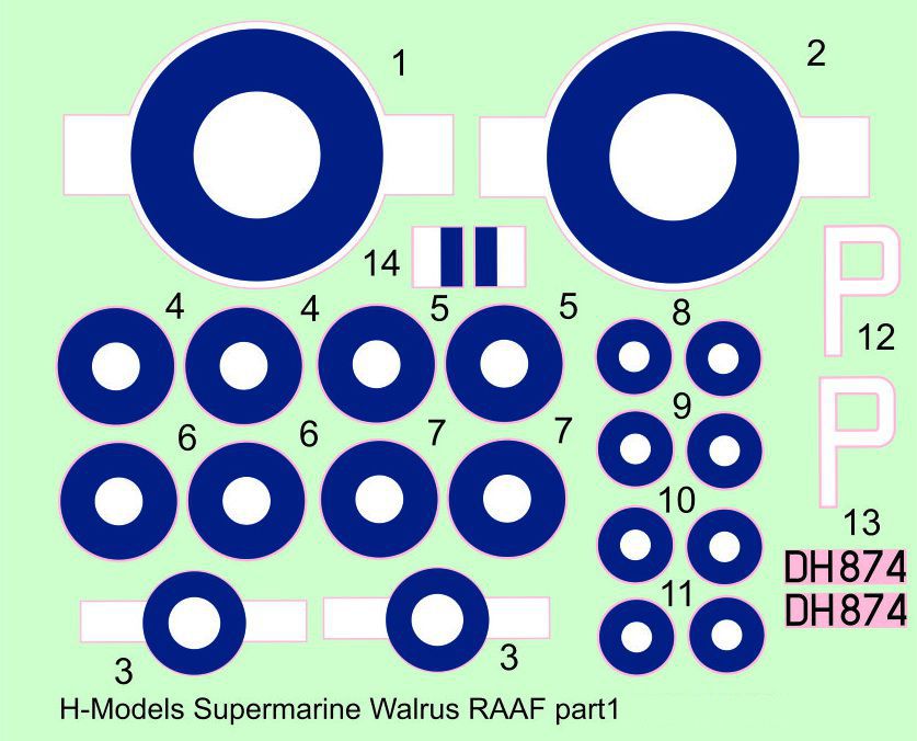 H-Model Decals HMD72092 Walrus Mk.I/Seagull RAAF Pt 1 1:72