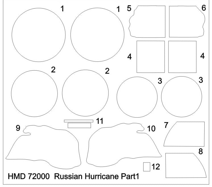 H-Model Decals HMD72126 Soviet Hawker Hurricanes Mk.I/II Pt 1 1:72
