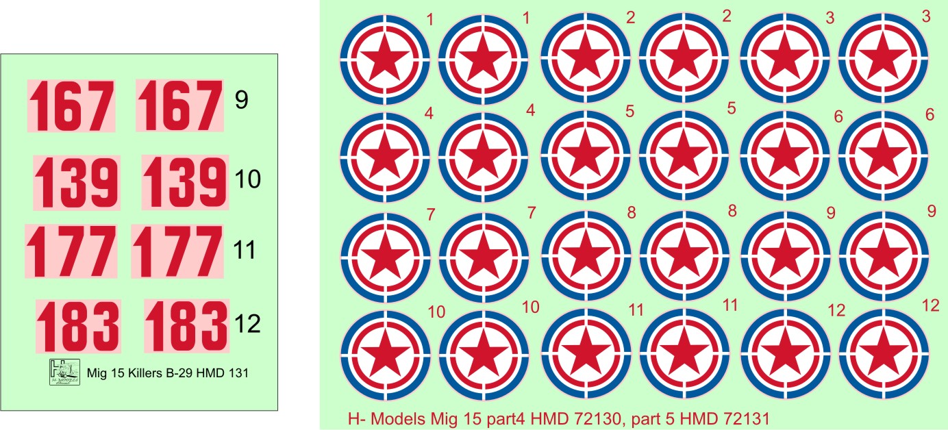 H-Model Decals HMD72131 1:72 Soviet Boeing B-29 Superfortress Killers