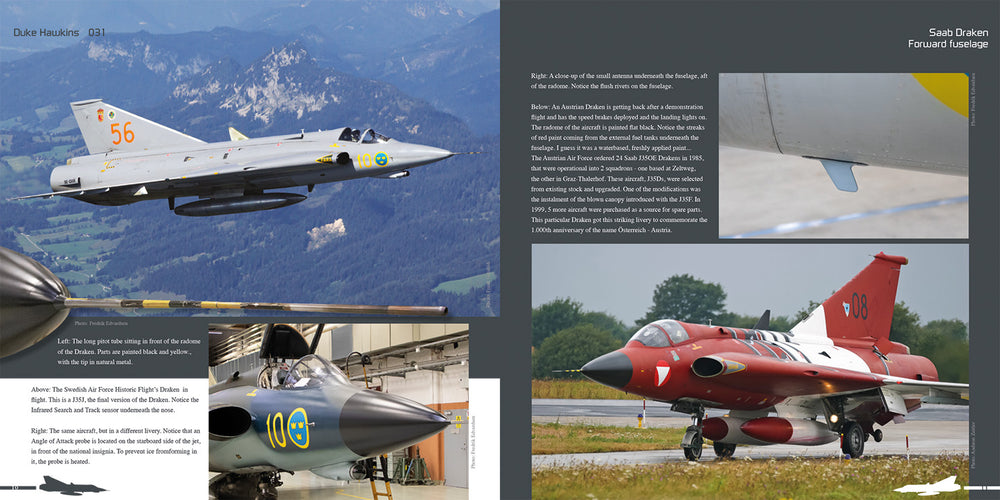 Duke Hawkins HMHDH-031 Saab 35 Draken 116 page book