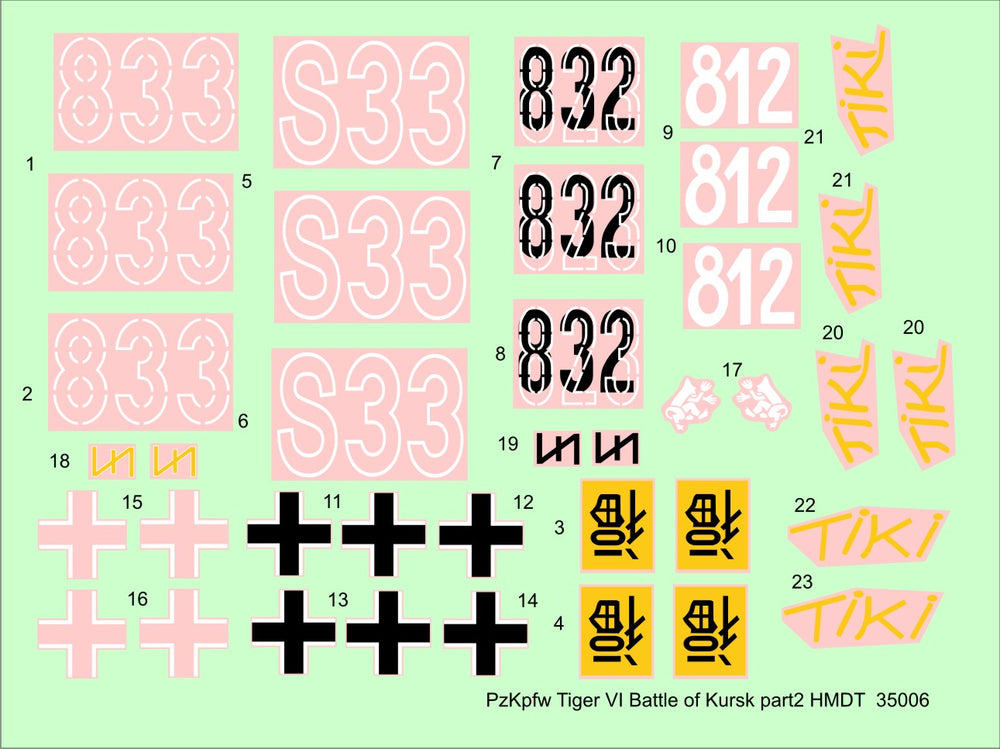 H-Model Decals HMT35006 1:35 Pz.Kpfw.VI Tiger I Battle of Kursk