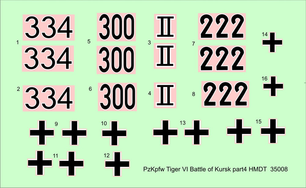 H-Model Decals HMT35008 1:35 Pz.Kpfw.VI Tiger I Battle of Kursk