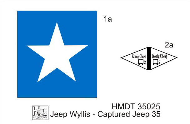 H-Model Decals HMT35025 1:35 Willys Jeep MB/U.S
