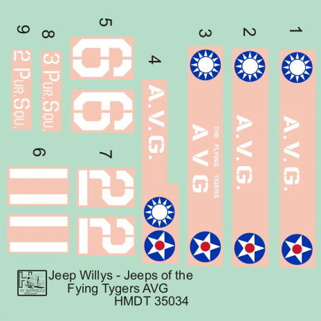 H-Model Decals HMT35034 1:35 Willys Jeep MB/U.S