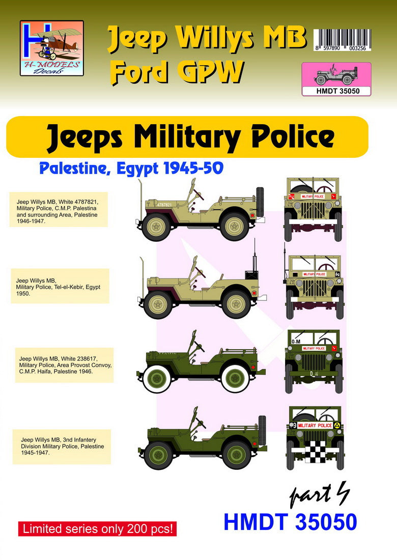 H-Model Decals HMT35050 1:35 Willys Jeep MB/U.S