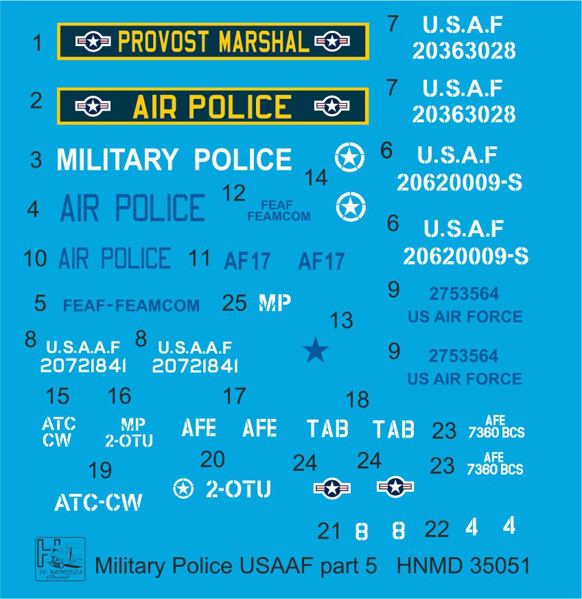 H-Model Decals HMT35051 1:35 Willys Jeep MB/U.S