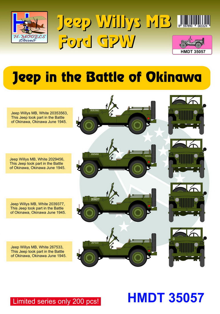 H-Model Decals HMT35057 1:35 Willys Jeep MB/U.S