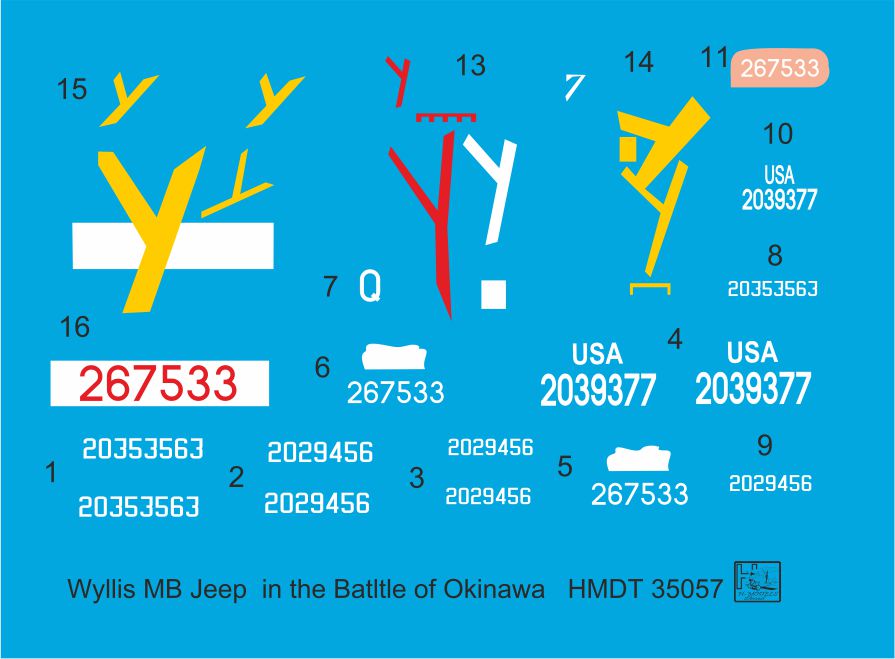 H-Model Decals HMT35057 1:35 Willys Jeep MB/U.S