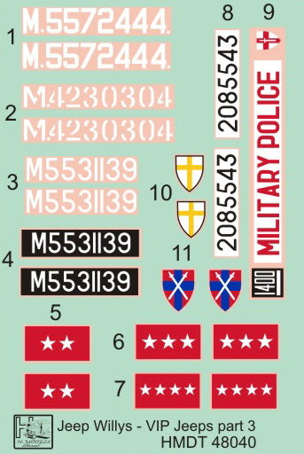 H-Model Decals HMT48040 1:48 Willys Jeep MB/U.S