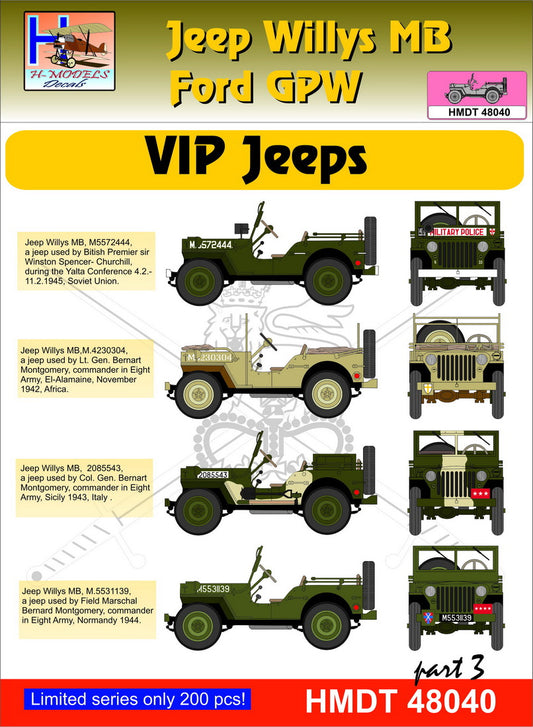 H-Model Decals HMT48040 1:48 Willys Jeep MB/U.S