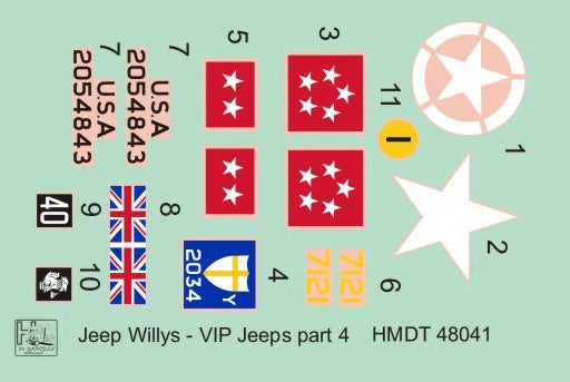 H-Model Decals HMT48041 1:48 Willys Jeep MB/U.S
