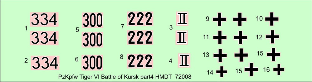 H-Model Decals HMT72008 1:72 Pz.Kpfw.VI Tiger I Battle of Kursk