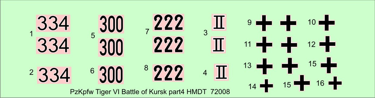 H-Model Decals HMT72008 1:72 Pz.Kpfw.VI Tiger I Battle of Kursk