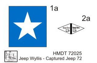 H-Model Decals HMT72025 1:72 Willys Jeep MB/U.S