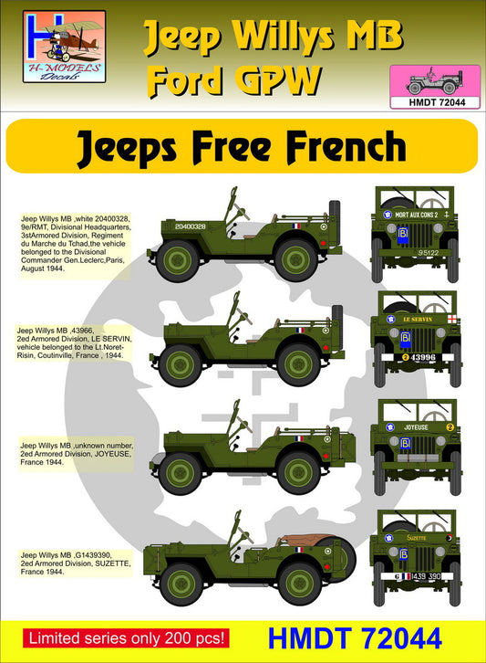 H-Model Decals HMT72044 1:72 Willys Jeep MB/U.S
