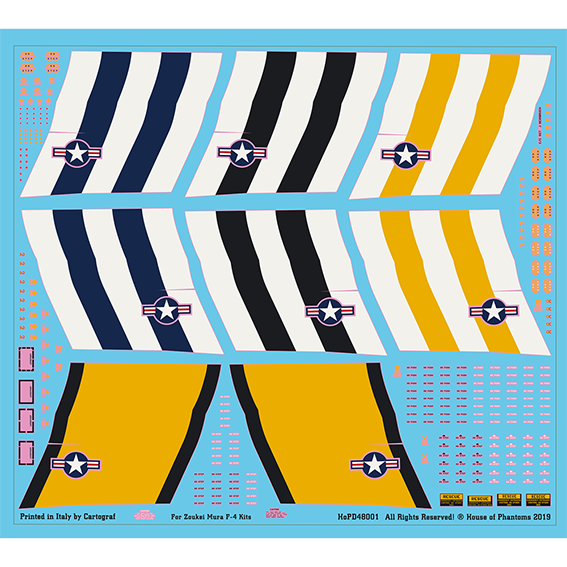 House Of Phantom Decals HOPD48001 1:48 USAF Phantoms