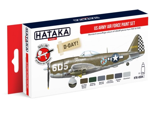 Hataka HTK-AS04.2 1:48 US Army Air Force paint set with 6 colours