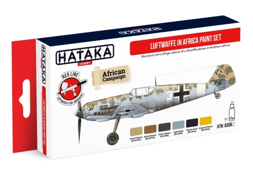 Hataka HTK-AS06.2 1:48 Luftwaffe in Africa paint set x 6 colours