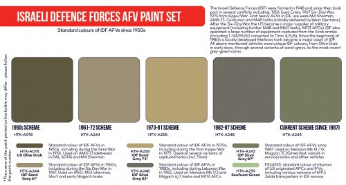 Hataka HTK-AS114 1:35 Israeli Defence Forces AFV paint set x 6 colours