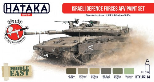 Hataka HTK-AS114 1:35 Israeli Defence Forces AFV paint set x 6 colours