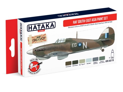 Hataka HTK-AS115 1:48 RAF South-East Asia paint set x 6 colours