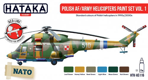 Hataka HTK-AS116 1:48 Polish Air Force / NATO Army Helicopters paint set vol