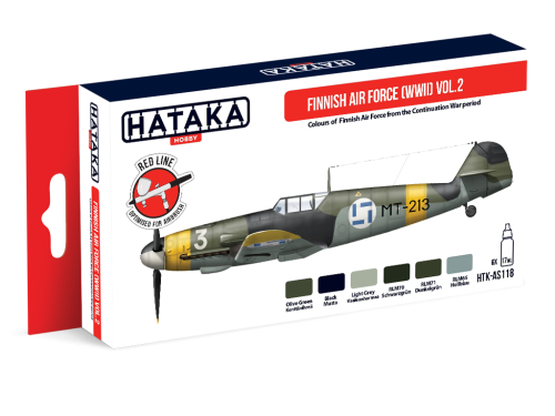 Hataka HTK-AS118 1:48 Finnish Air Force set 2 paint set x 6 colours