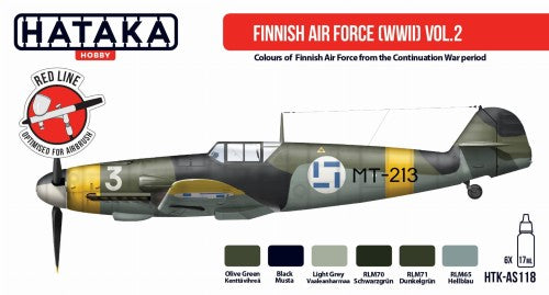 Hataka HTK-AS118 1:48 Finnish Air Force set 2 paint set x 6 colours