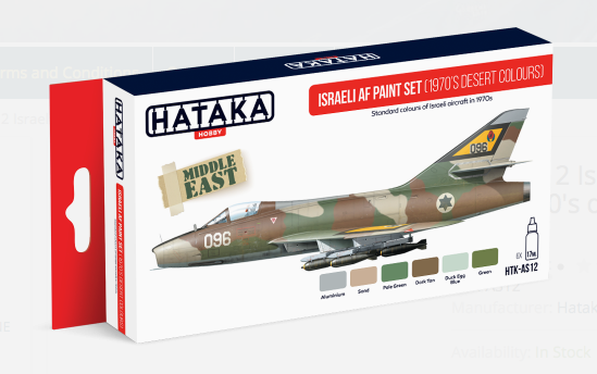 Hataka HTK-AS12 1:48 Israeli Air Force/IAF paint set