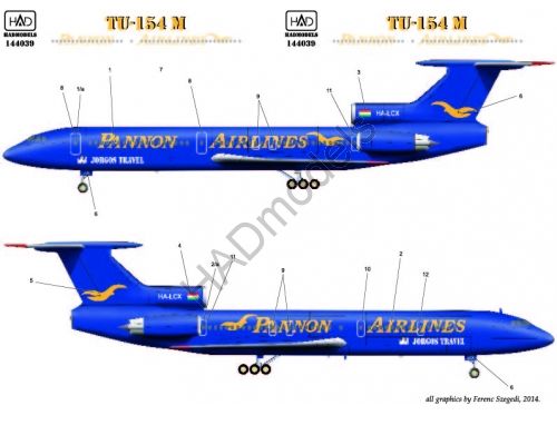 HAD Models HUN144039 1:144 Tupolev Tu-154M