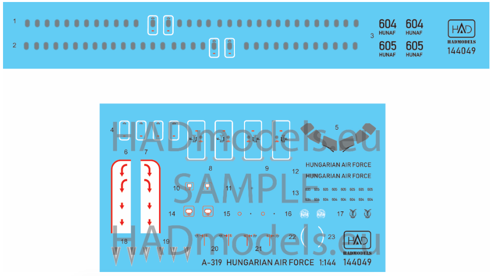 HAD Models HUN144049 1:144 Airbus A-319 in Hungarian Air Force Service