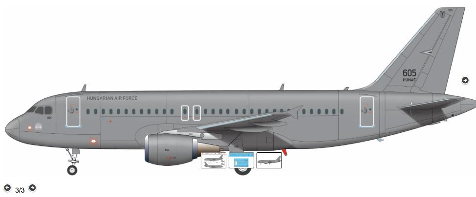 HAD Models HUN144049 1:144 Airbus A-319 in Hungarian Air Force Service