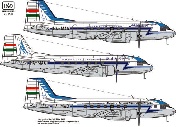 HAD Models HUN144050 1:144 Ilyushin Il-14M Malev
