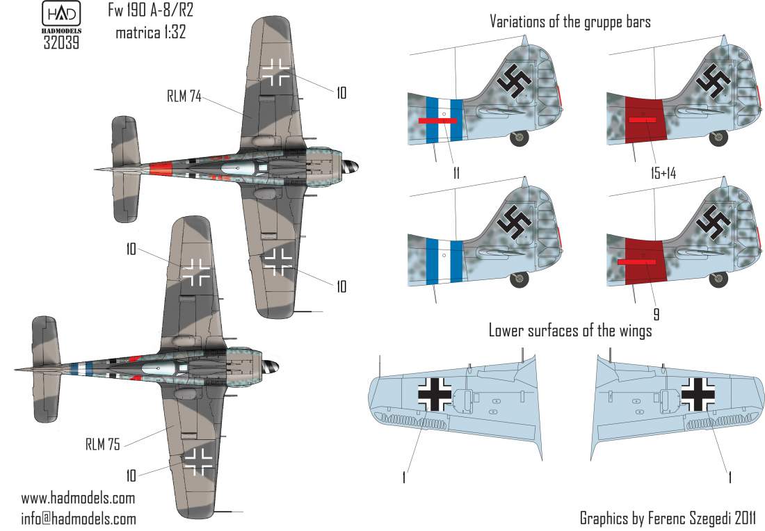 HAD Models HUN32039R 1:32 Focke-Wulf Fw-190A-8/R2