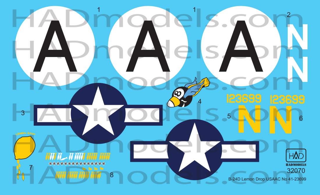 HAD Models HUN32070 1:32 Consolidated B-24D Liberator Lemon Drop